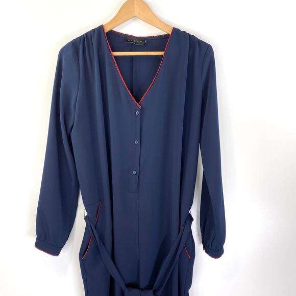 Hatch The Emmauelle Crepe Jumpsuit Maternity Navy Blue - Picture 2 of 9